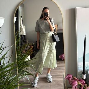 Green Checkered Women's Skirt